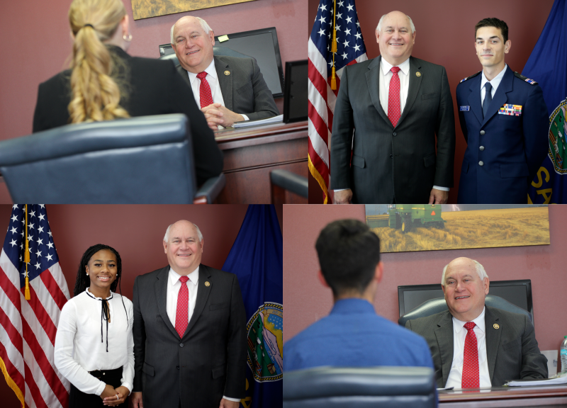 Rep. Estes with Service Academy applicants