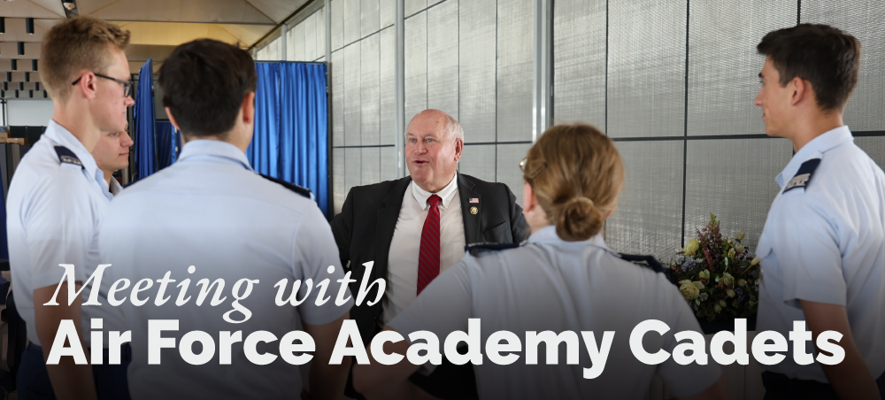 Meeting with Air Force Academy Cadets