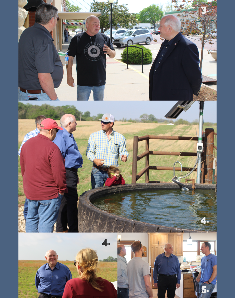 4. It was great to talk with Outreach Coordinator Howard Miller and Project Manager Chloe Gehring of the Cheney Reservoir Watershed Project recently. It’s a rural-urban partnership that is helping conserve this precious resource that is vital to our rural, suburban and urban communities. Chad and Cassondra Basinger were also there to talk about their cover crop, livestock and working on soil health strategies, as well as the USDA programs used in the area.