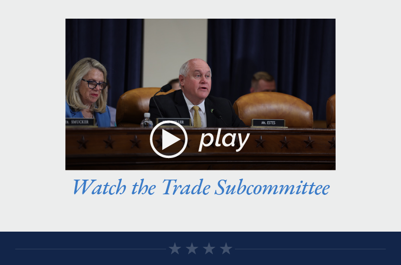 Watch the Trade Subcommittee. LINK: https://youtu.be/D1XXBOz1Abw
